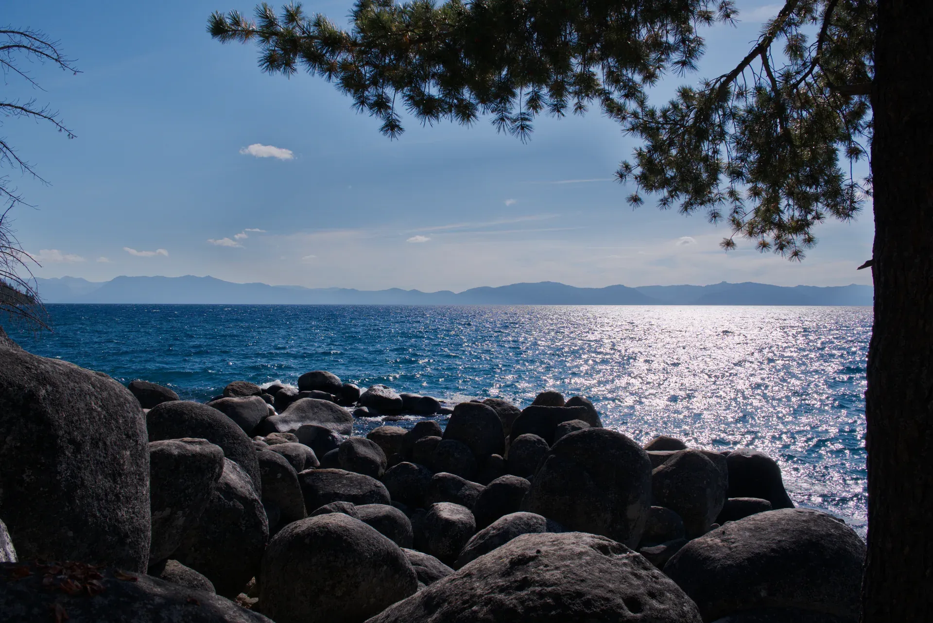 A closeup of Secret Cove at Lake Tahoe.