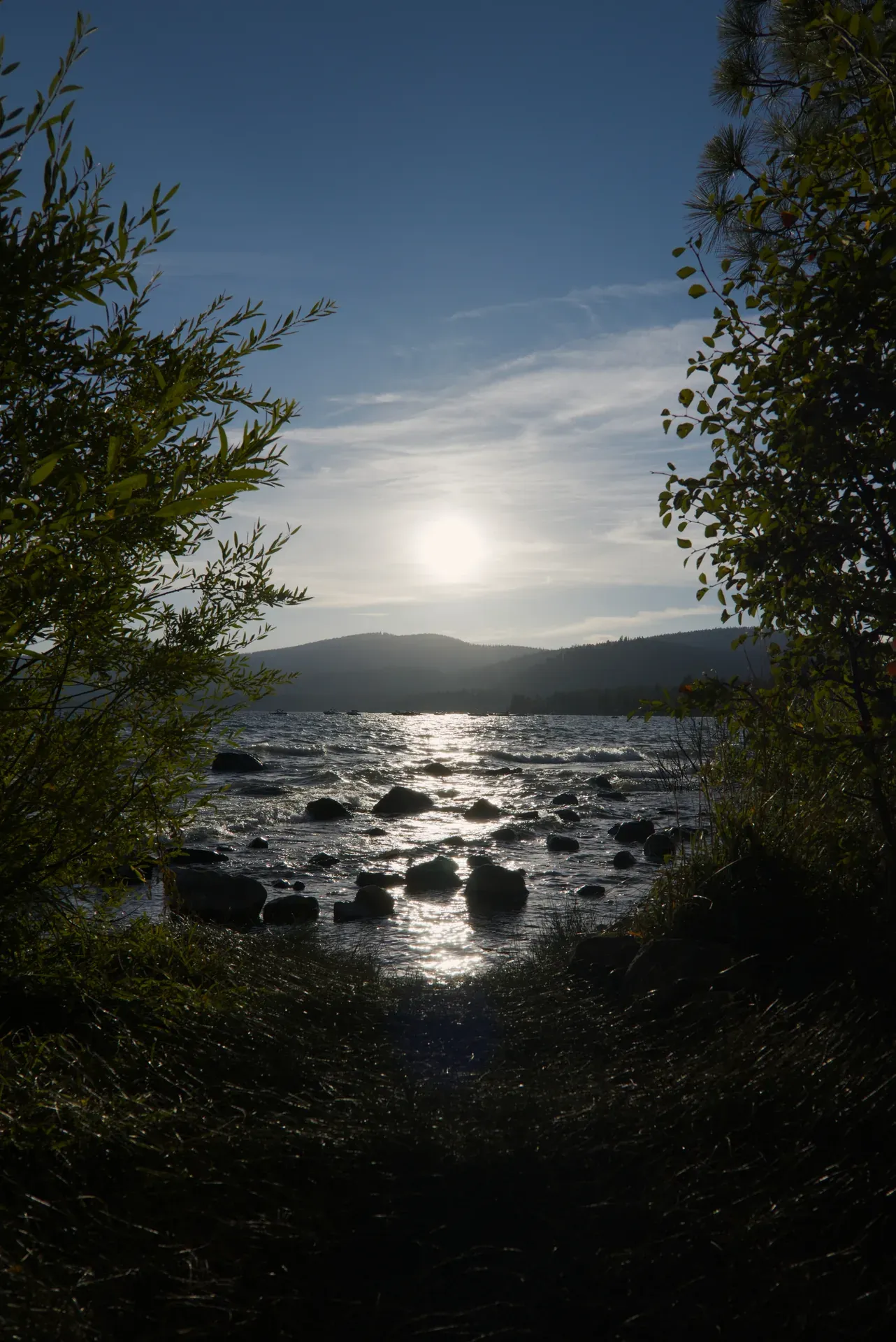 Lake Tahoe at sunset.