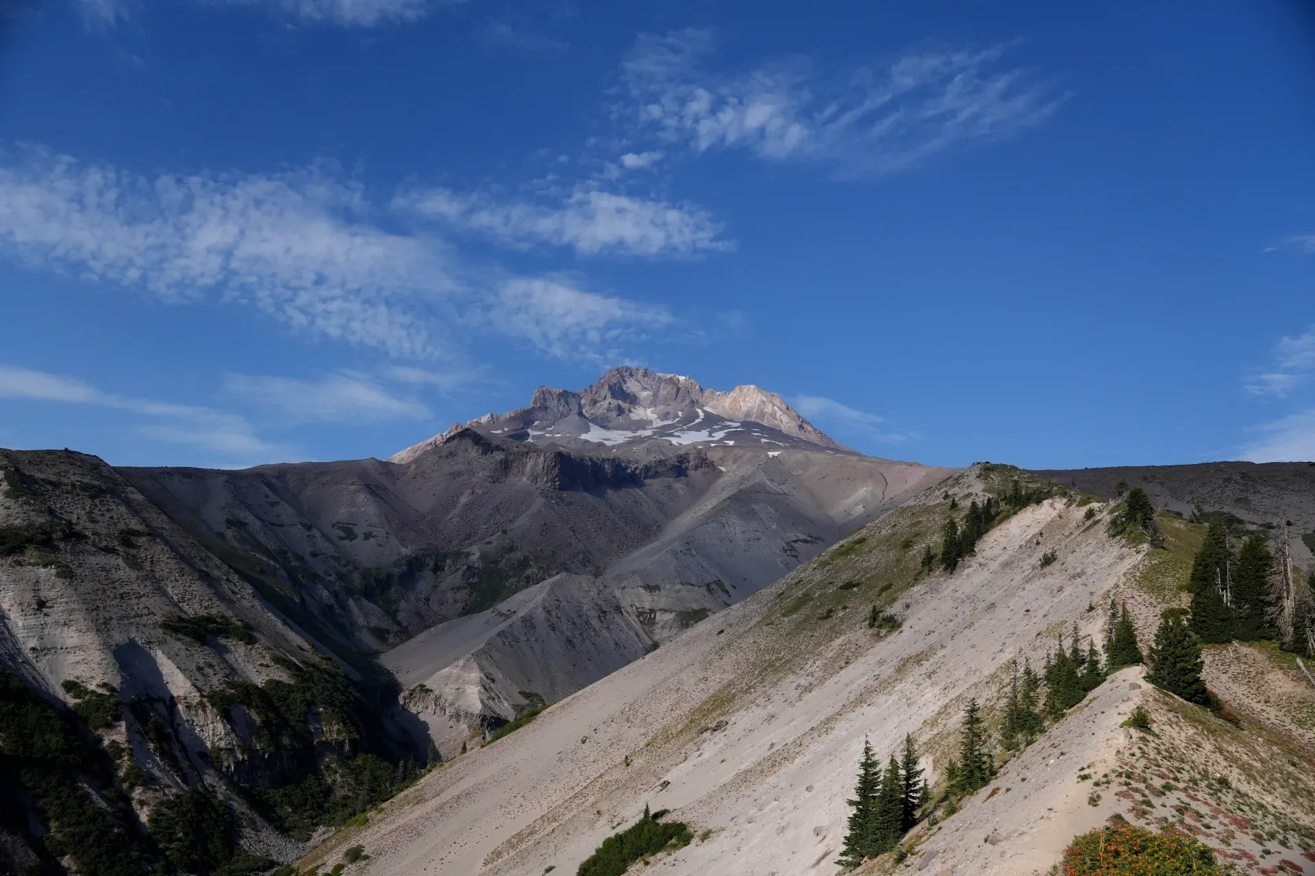 Rocky summit of Mount Hood.
