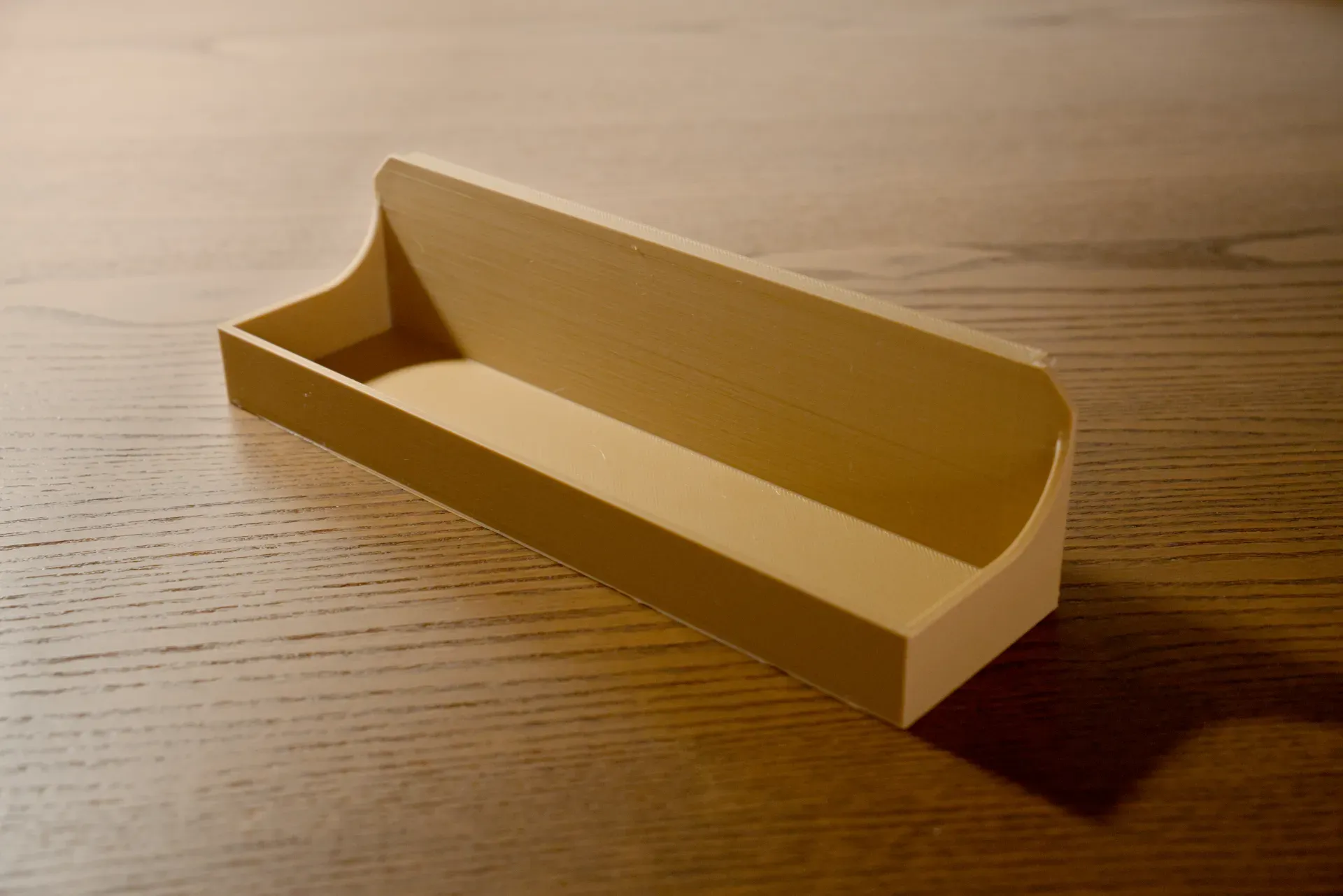 front of a 3D printed shelf