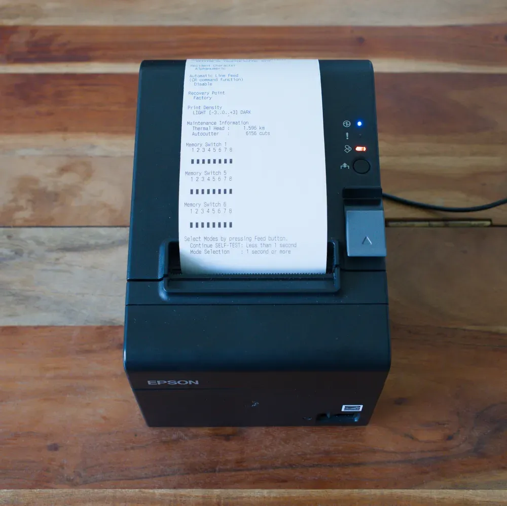 An image of a thermal receipt printer.
