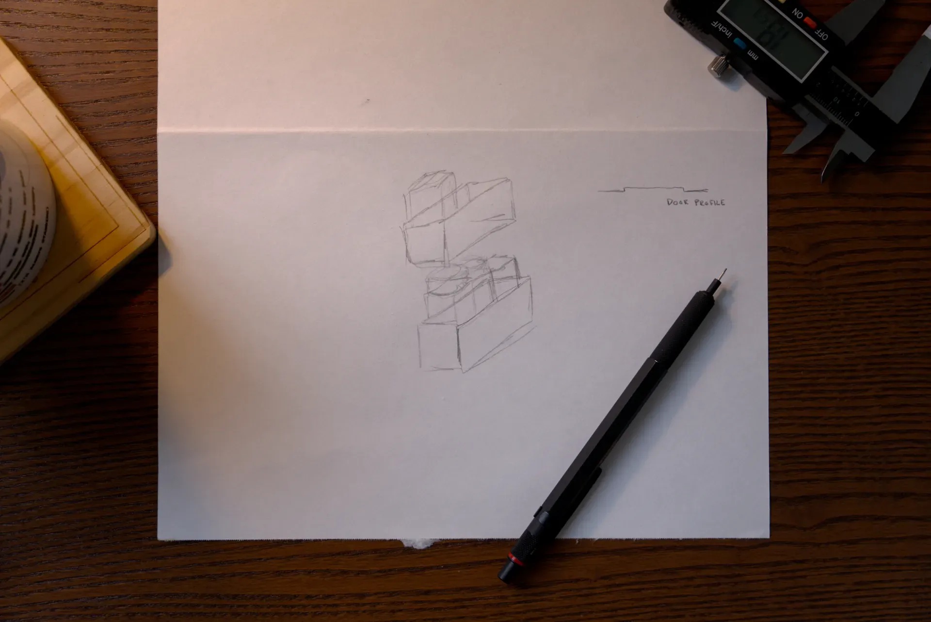 a sketch of a small shelf